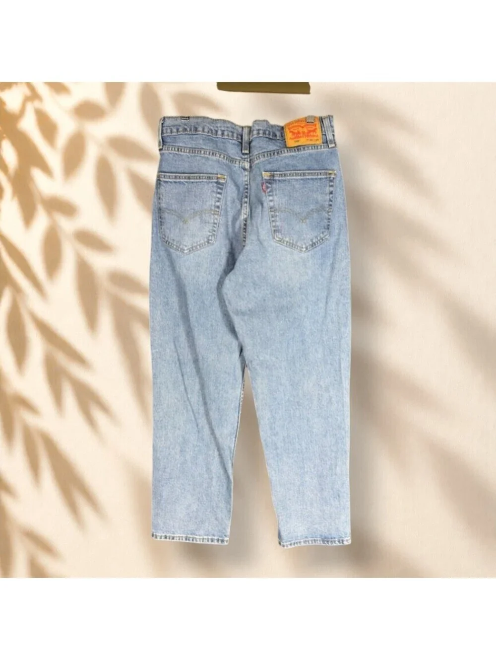 Levi's Jeans Men 32*29 Blue Denim Medium Wash Mid Rise Straight 550 Pockets